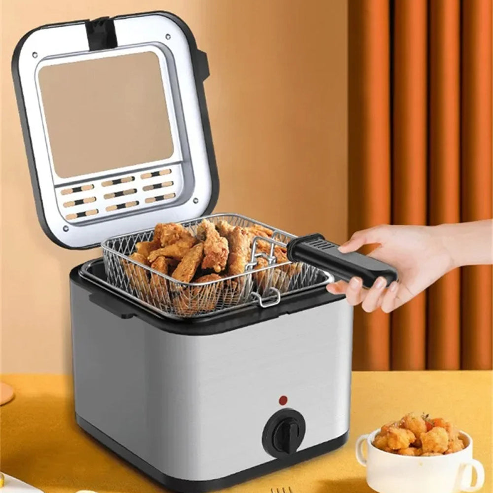 CryspiPro 2.5L Deep Fat Fryer with 1000W Fast Frying & Triple Safety