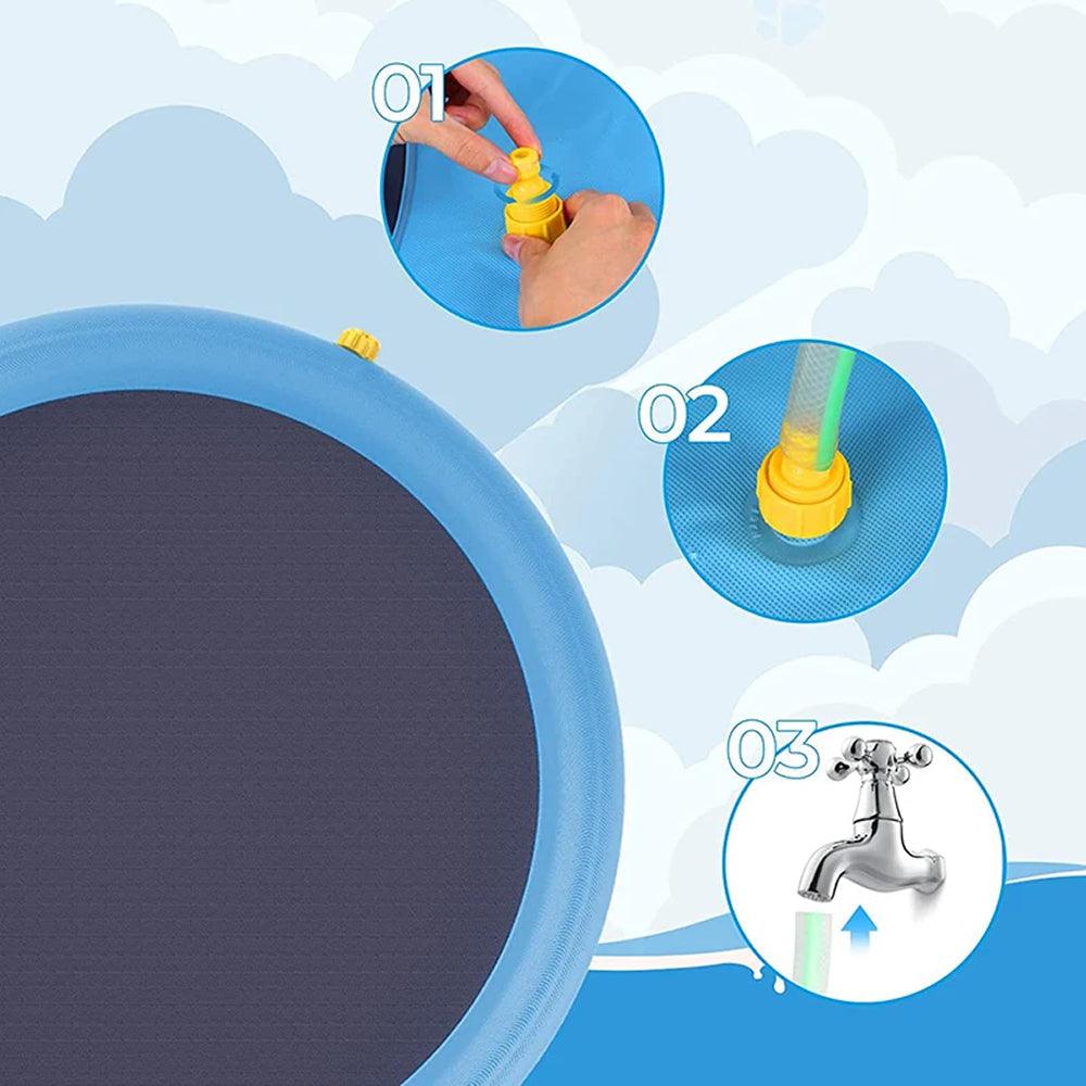WoofiPool Dog Swimming Pool | Outdoor Sprinkler Splash Pad
