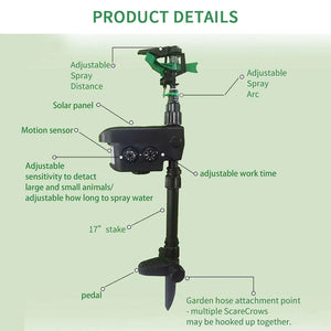 Sprynxie Solar Motion-Activated Garden Pest Deterrent