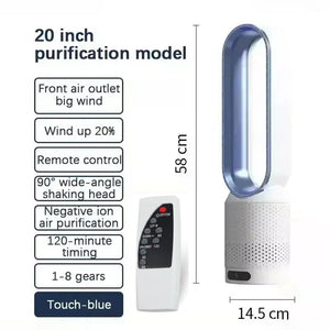 CoolLyxi Bladeless Fan with Air Purification for UK Homes