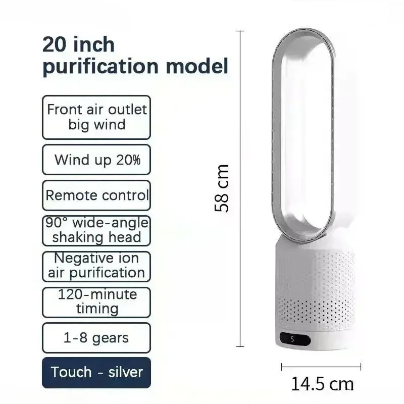 CoolLyxi Bladeless Tower Fan UK - Safe & Quiet Cooling
