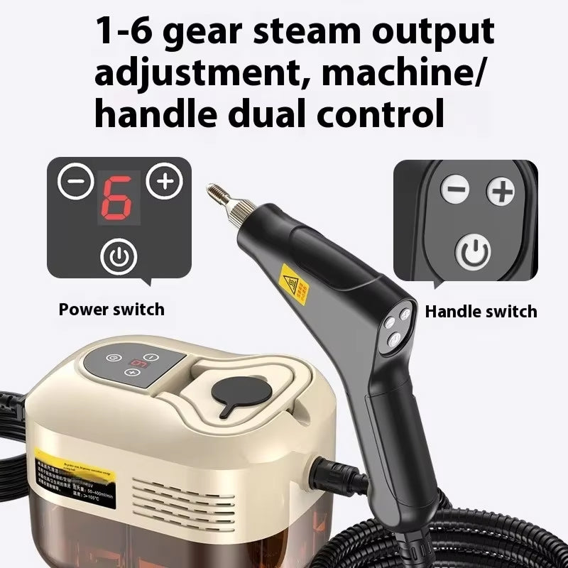 FlashiMist Professional 2500W Handheld Steam Cleaner for Home & Car