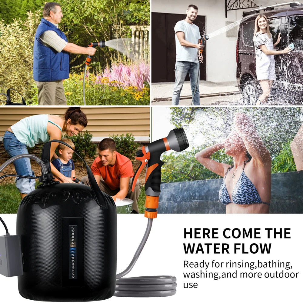 ClinyShowe Rechargeable Portable Camping Shower | Outdoor & Pet Wash
