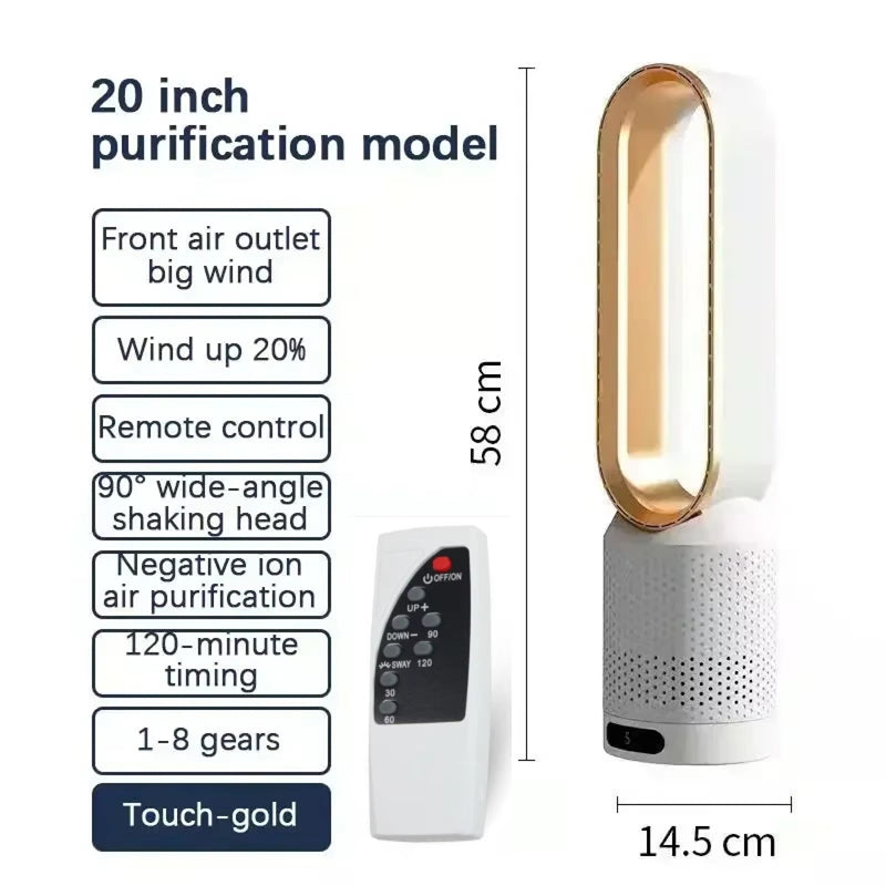 CoolLyxi Bladeless Tower Fan UK - Safe & Quiet Cooling