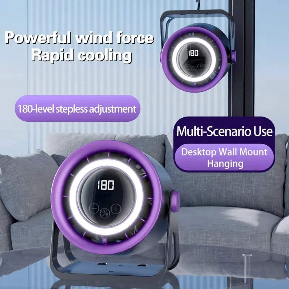 MinyKool Bladeless Quiet Desk Fan with 180 Speed Levels
