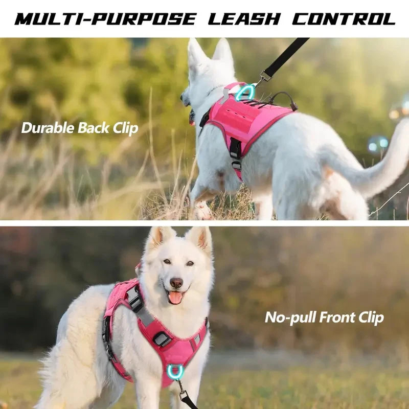 FangRidox Tactical No-Pull Dog Harness for Medium Large Dogs