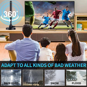 SygNarci 4K Indoor TV Aerial with 30dB Signal Amplifier