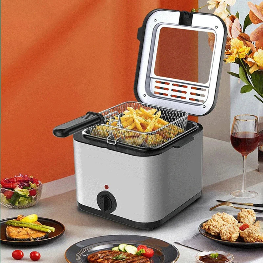 CryspiPro 2.5L Deep Fat Fryer with 1000W Fast Frying & Triple Safety