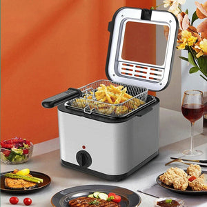 CryspiPro 2.5L Deep Fat Fryer with 1000W Fast Frying & Triple Safety