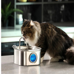 PurriVax Stainless Steel Cat Drinking Fountain 2.2L