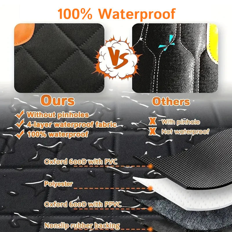 TuffieTail 3-in-1 Waterproof Dog Car Seat Cover