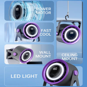 MinyKool Bladeless Quiet Desk Fan with 180 Speed Levels