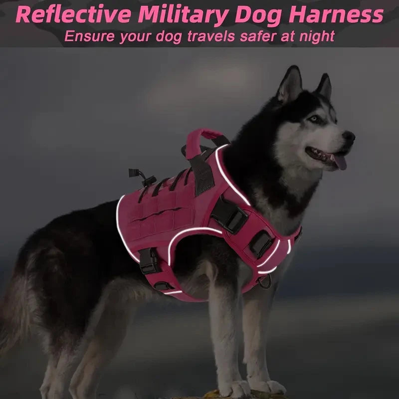 FangRidox Tactical No-Pull Dog Harness for Medium Large Dogs