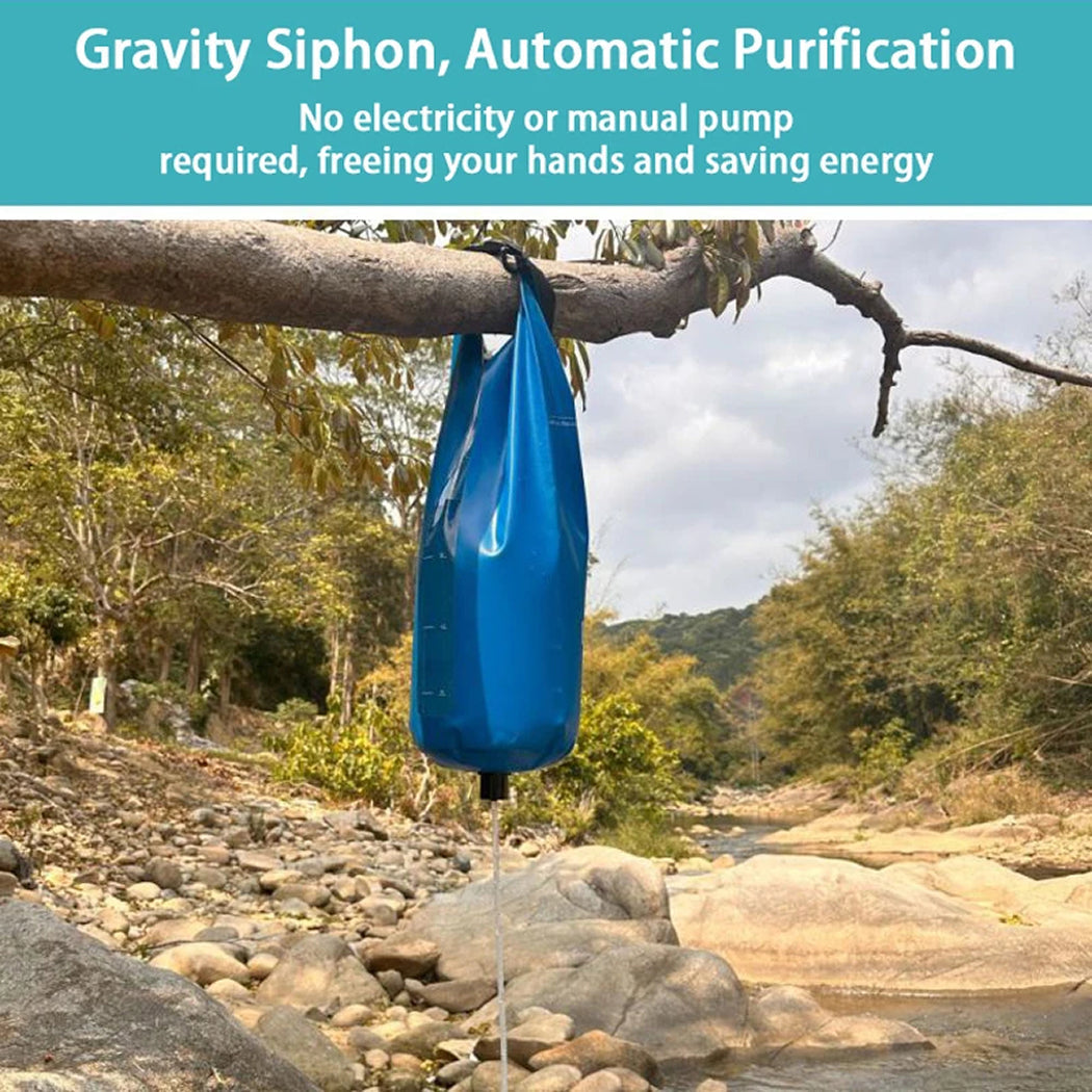 PureDropy Portable 10L Gravity Water Filter for Camping & Hiking UK