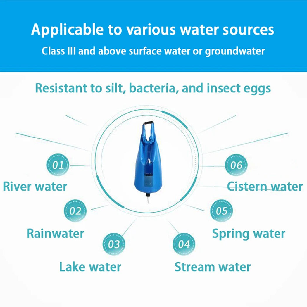 PureDropy Portable 10L Gravity Water Filter for Camping & Hiking UK