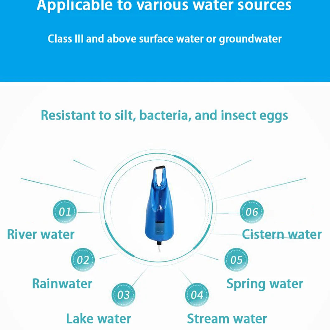 PureDropy Portable 10L Gravity Water Filter for Camping & Hiking UK