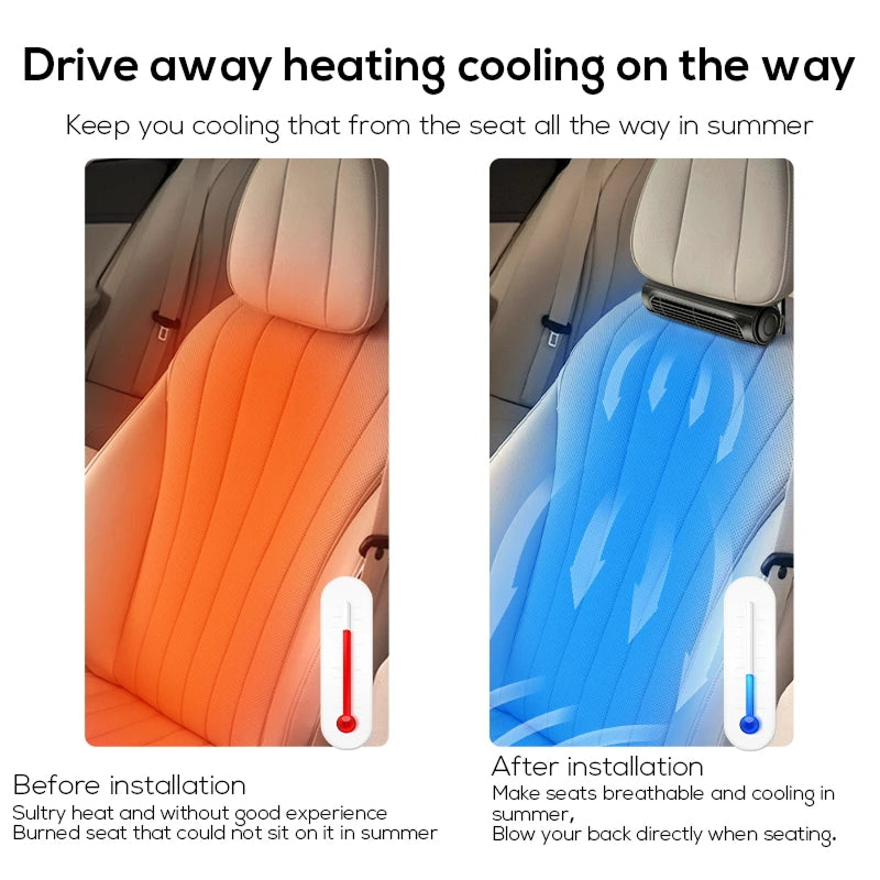 DriviKool USB Car Cooling Fan with 3 Speeds