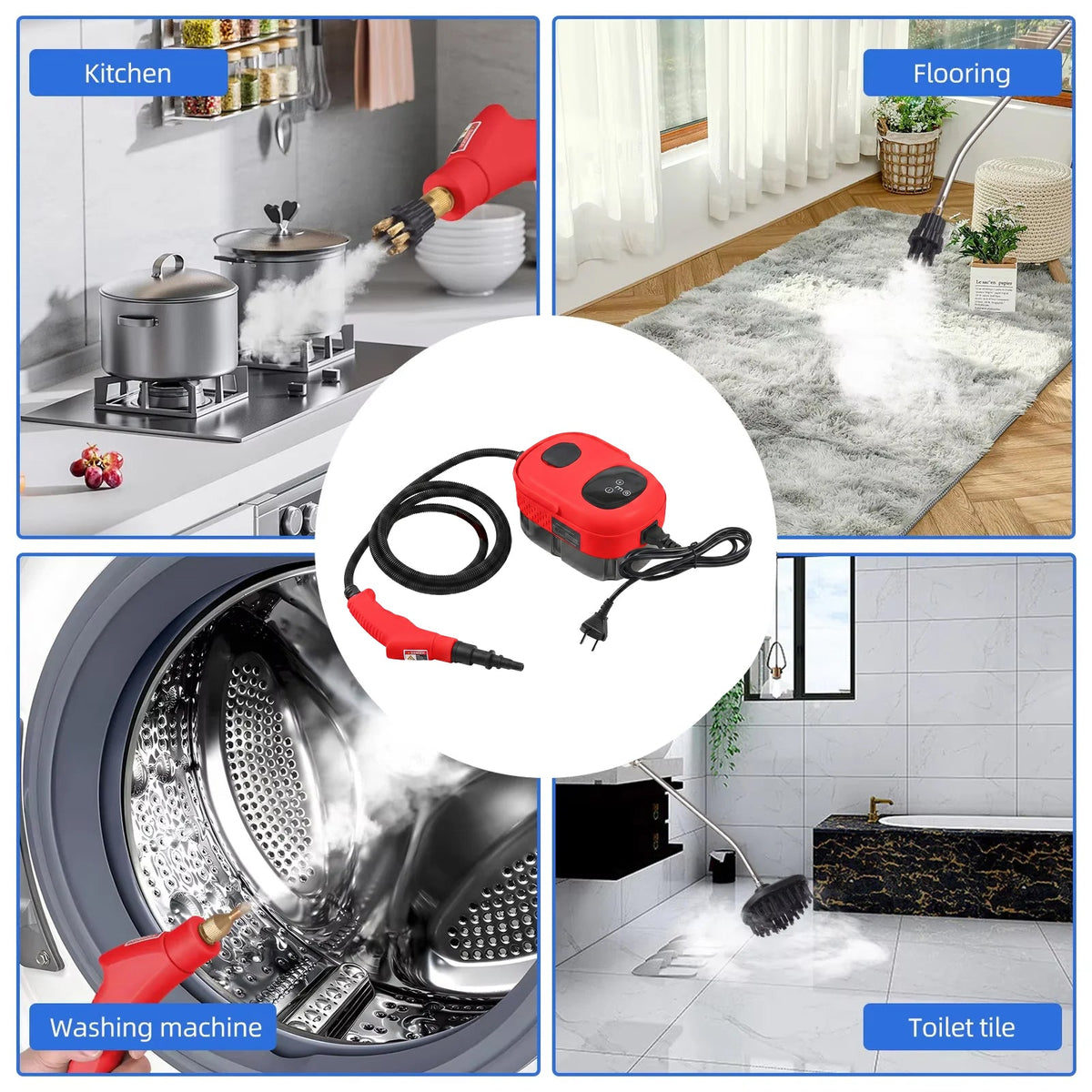 Vaporeex Powerful 2500W Steam Cleaner for Home