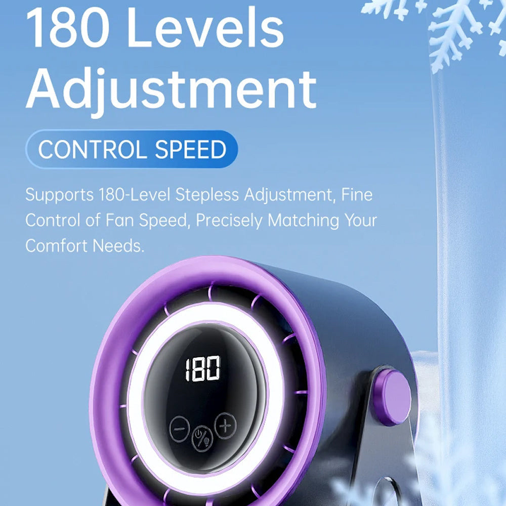 MinyKool Bladeless Quiet Desk Fan with 180 Speed Levels