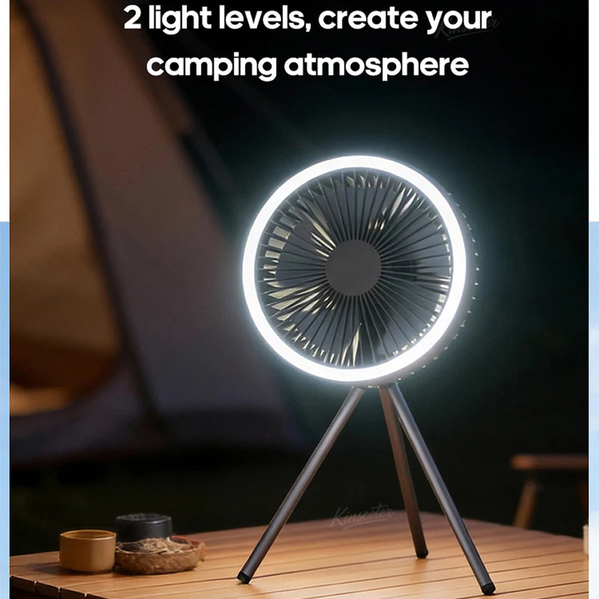 AerieVex 3-in-1 Portable Camping Fan & Power Bank UK