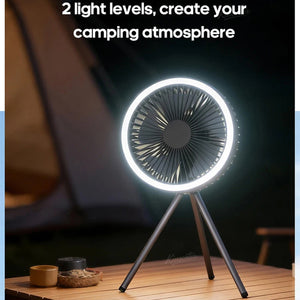 AerieVex 3-in-1 Portable Camping Fan & Power Bank UK