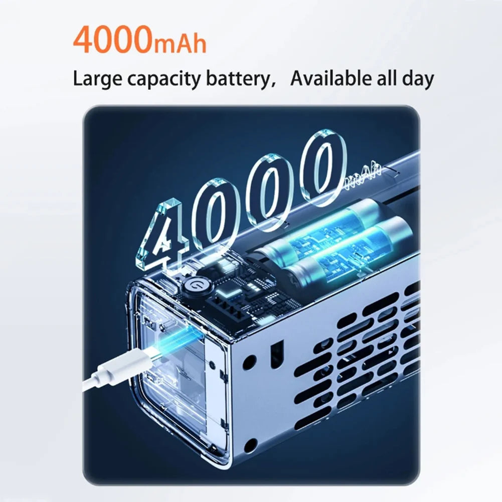 AeroPuri Portable Bladeless Tower Fan with 4000mAh Battery