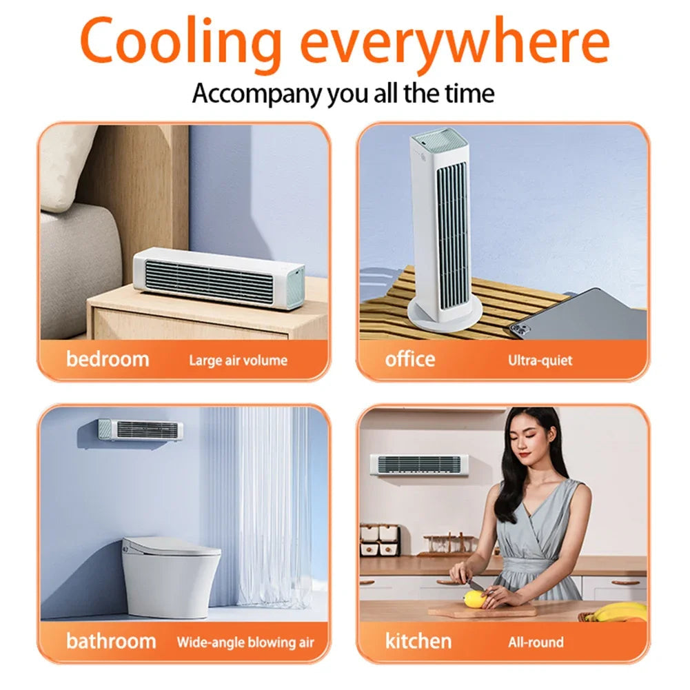 AeroPuri Portable Bladeless Tower Fan with 4000mAh Battery