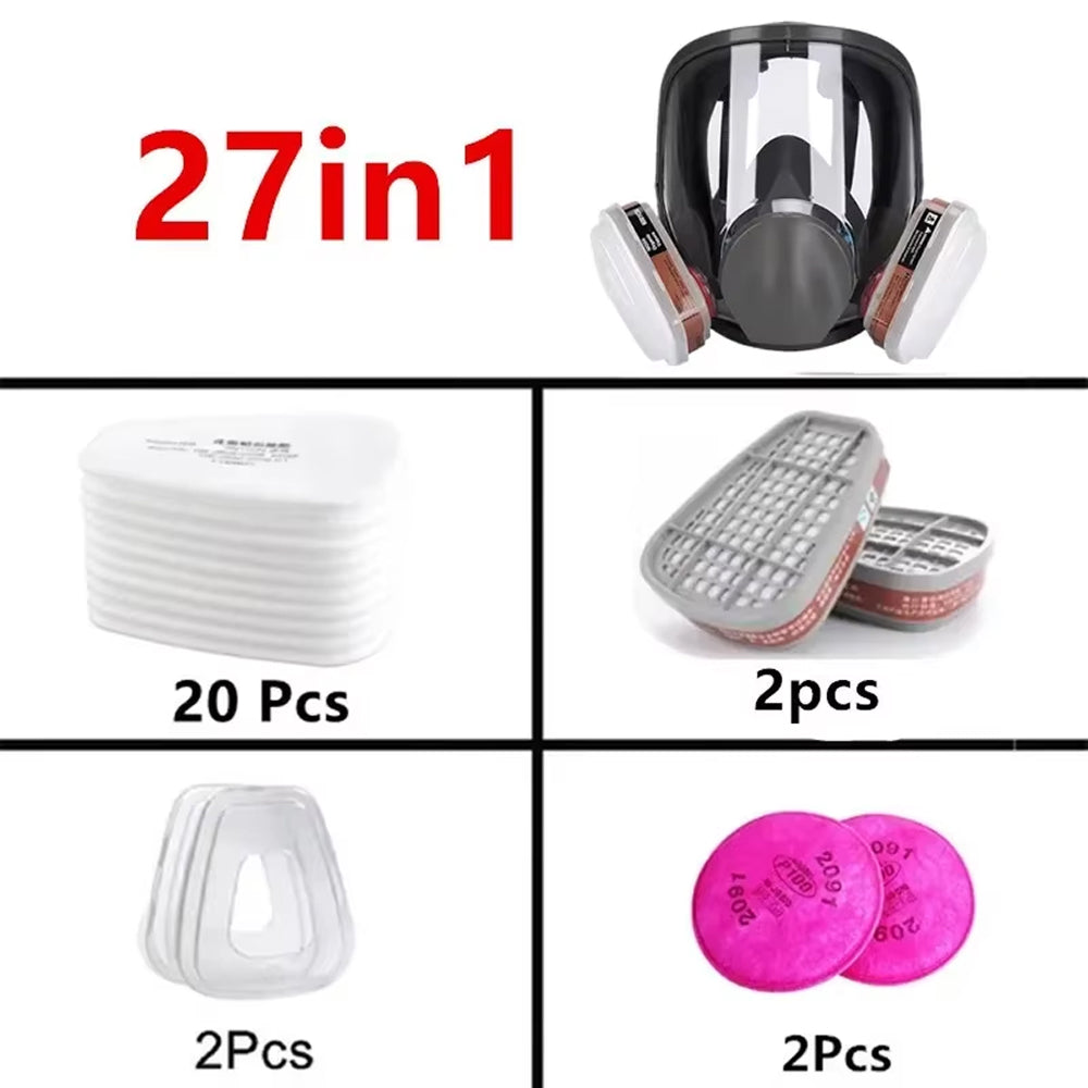 AiroLabix 27-in-1 Full Face Respirator Mask for Painting & Welding