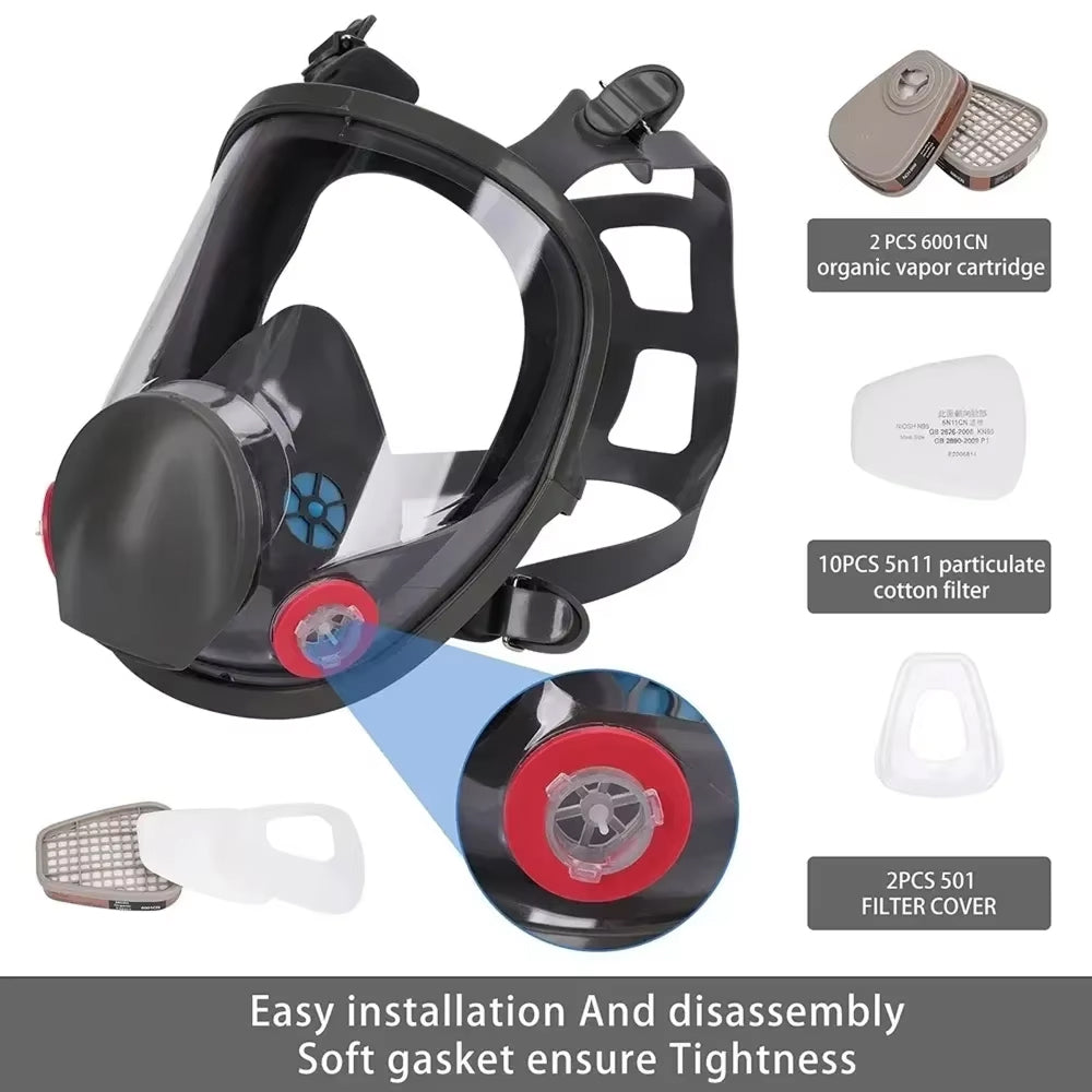 AiroLabix 27-in-1 Full Face Respirator Mask for Painting & Welding