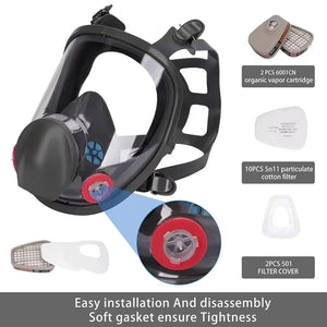 AiroLabix 27-in-1 Full Face Respirator Mask for Painting & Welding