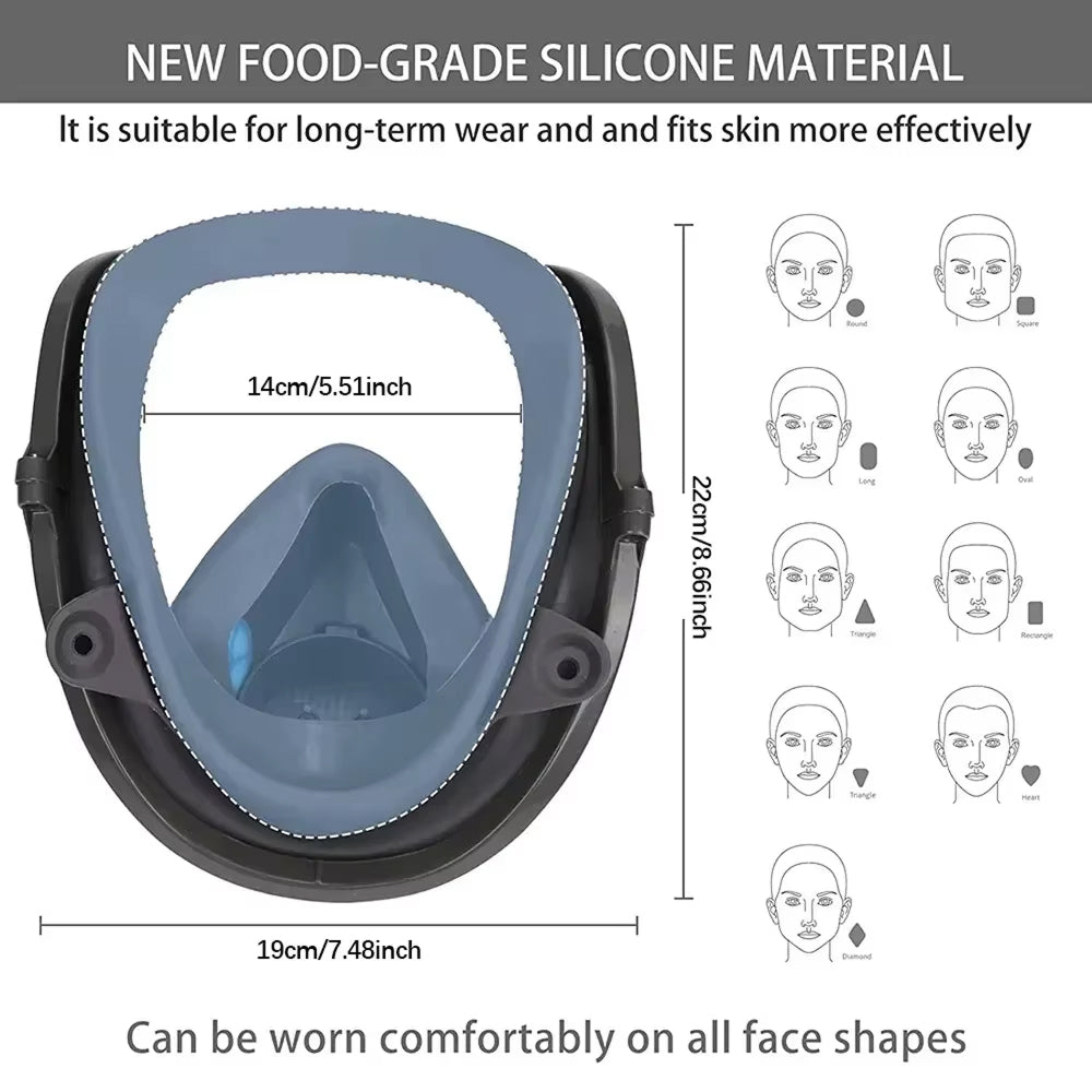 AiroLabix 27-in-1 Full Face Respirator Mask for Painting & Welding