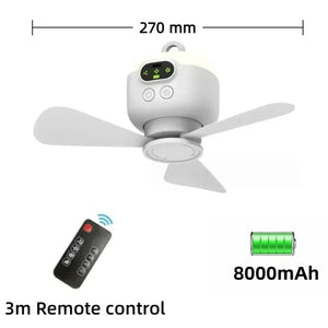 AiryCeil Portable Wireless Ceiling Fan for Camping & Home