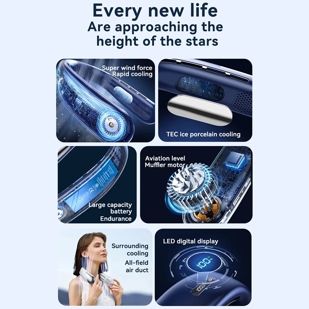 AuraIcyy Neck Fan with TEC Ice Cooling Technology