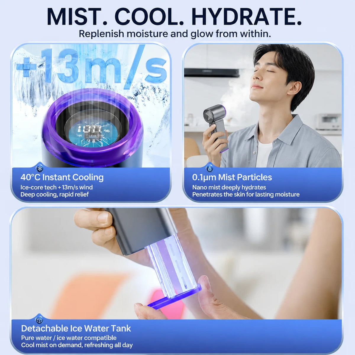 MistsyGo Handheld Misting Fan UK