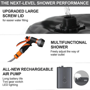 ClinyShowe Rechargeable Portable Camping Shower | Outdoor & Pet Wash