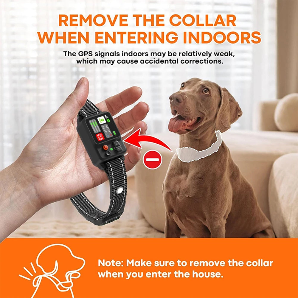 Barkadex GPS Wireless Dog Fence Collar - No Wires or Subscription