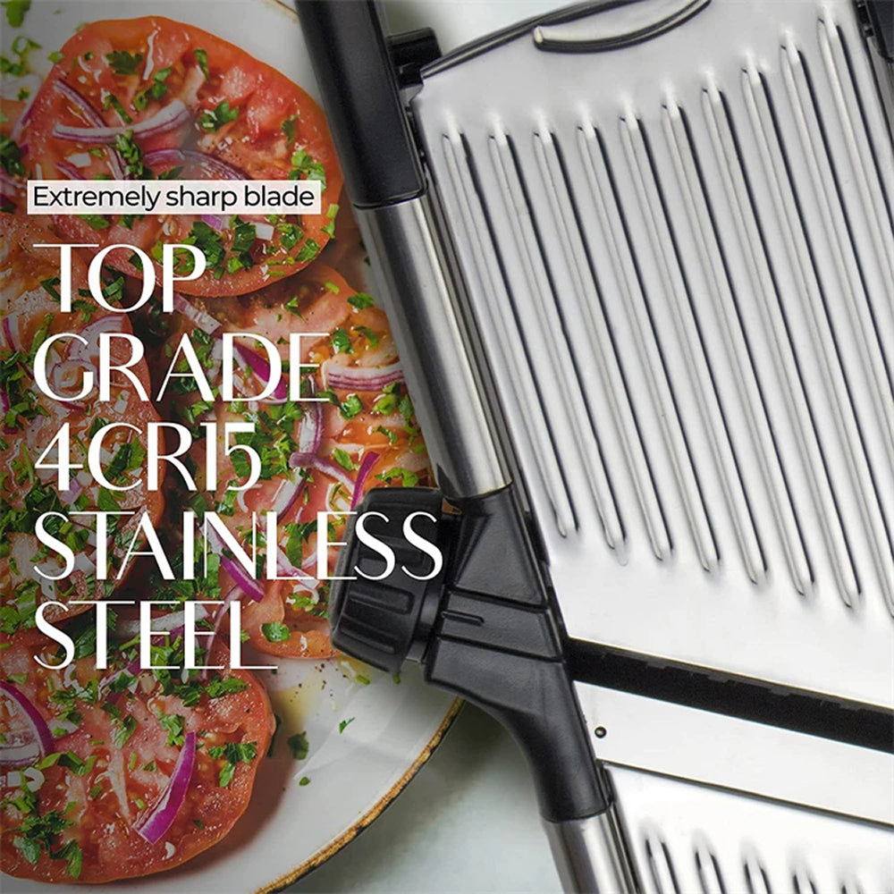 BladeAuxi Mandoline Slicer with 6 Adjustable Settings & Safety Glove