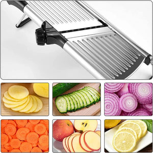 BladeAuxi Mandoline Slicer with 6 Adjustable Settings & Safety Glove