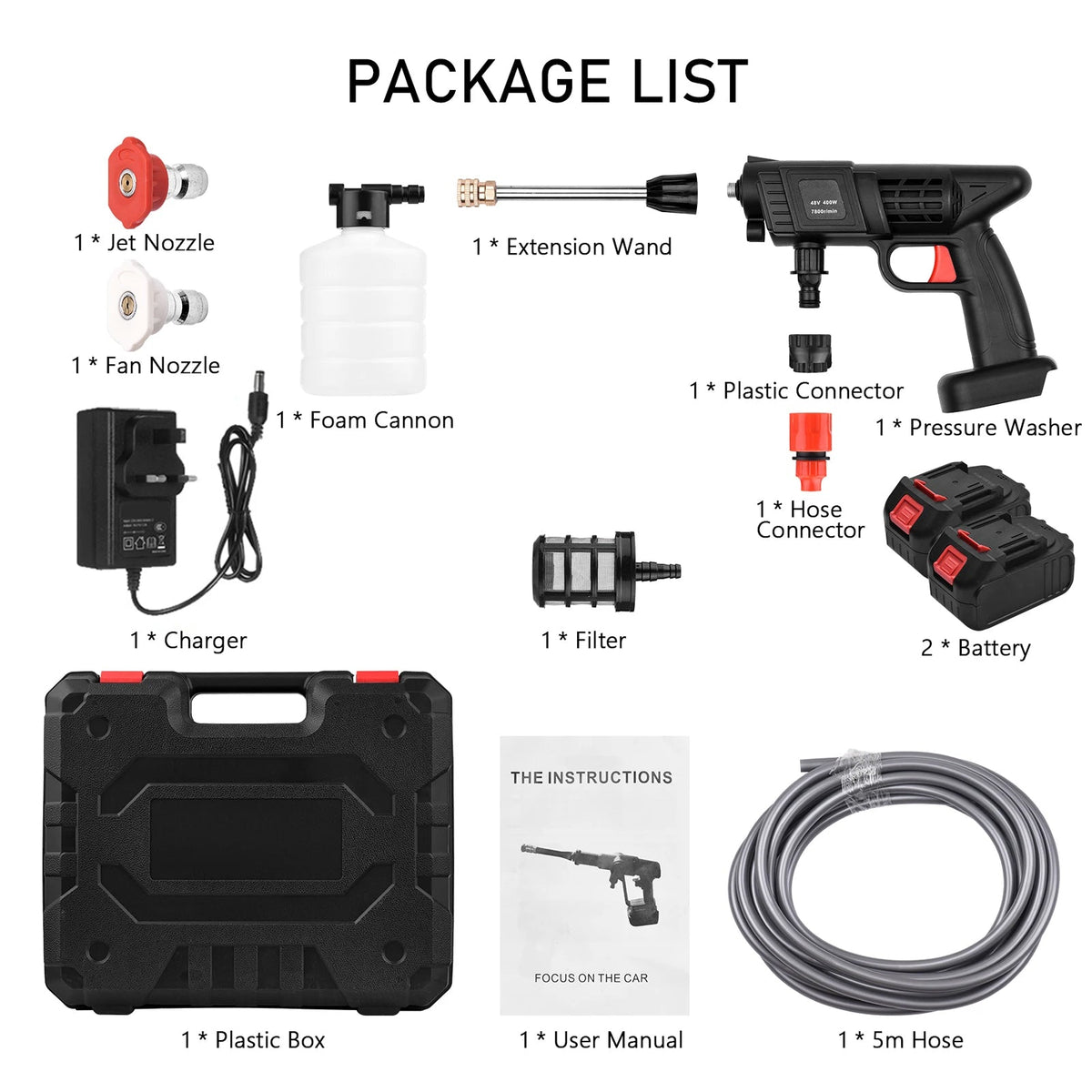 BlasteFlow 1500W Cordless Electric Pressure Washer 70Bar