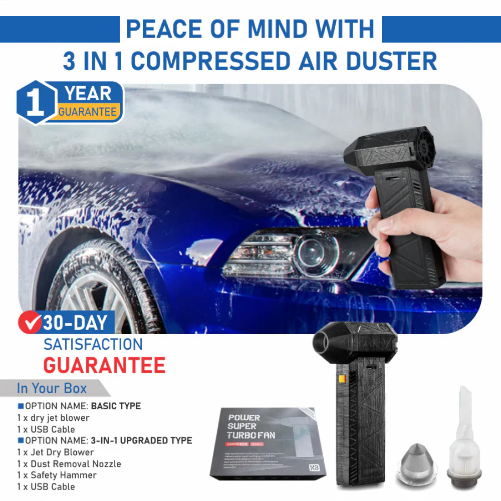 BlitzAire Cordless Car Dryer Blower 130,000 RPM