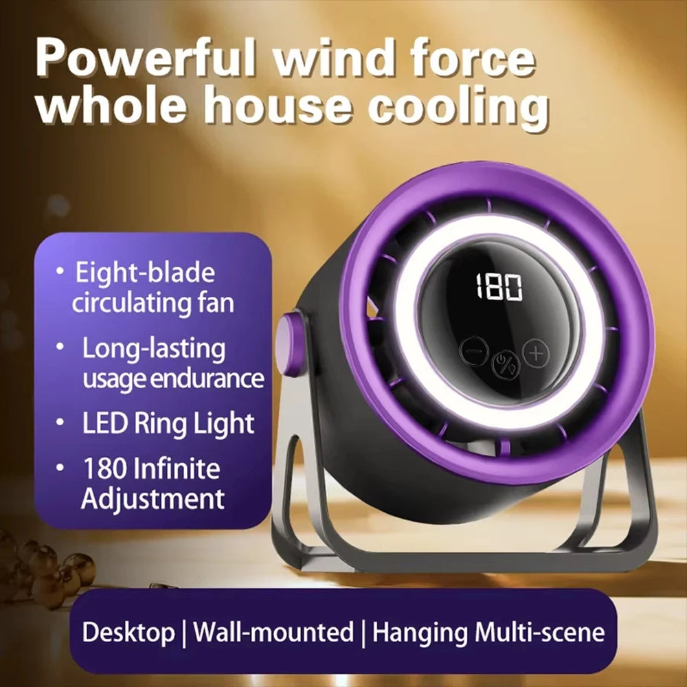 MinyKool Bladeless Quiet Desk Fan with 180 Speed Levels