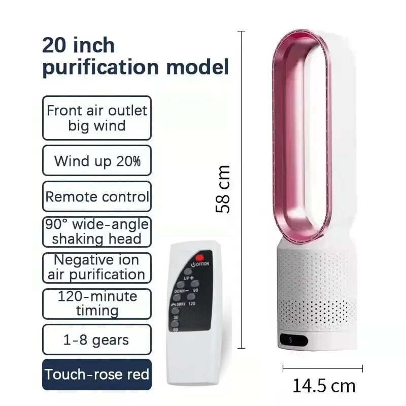 CoolLyxi Bladeless Fan with Air Purification for UK Homes