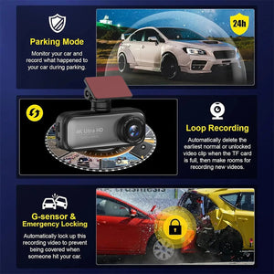 DashyLynk 4K Wireless Dashcam with Rear Camera & WiFi UK