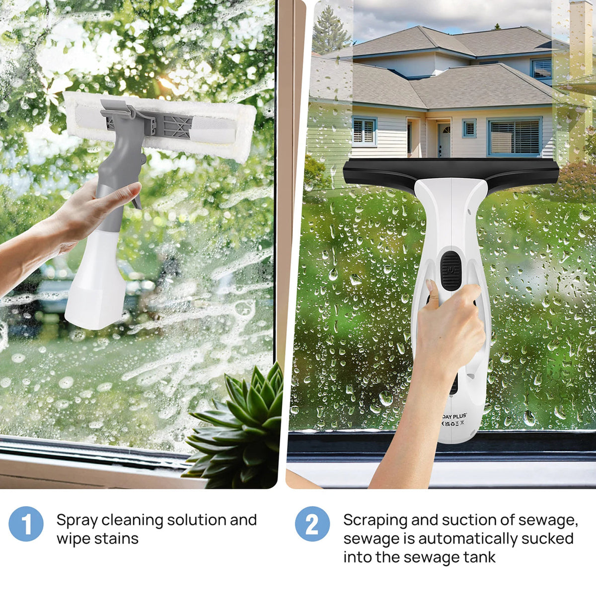 ClearVynu Cordless Window Vacuum Cleaner | Streak-Free Glass & Tile Cleaning UK