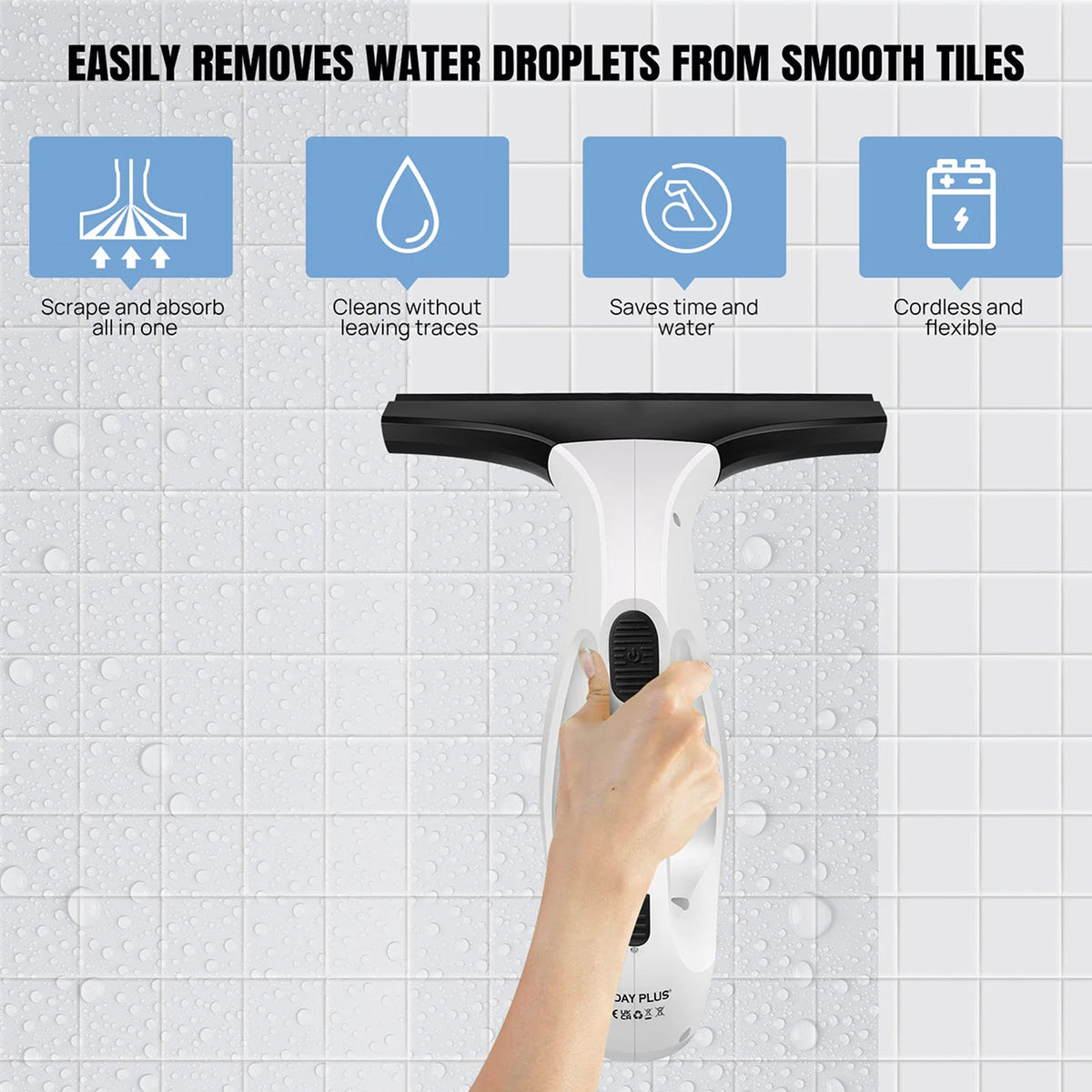 ClearVynu Cordless Window Vacuum Cleaner | Streak-Free Glass & Tile Cleaning UK
