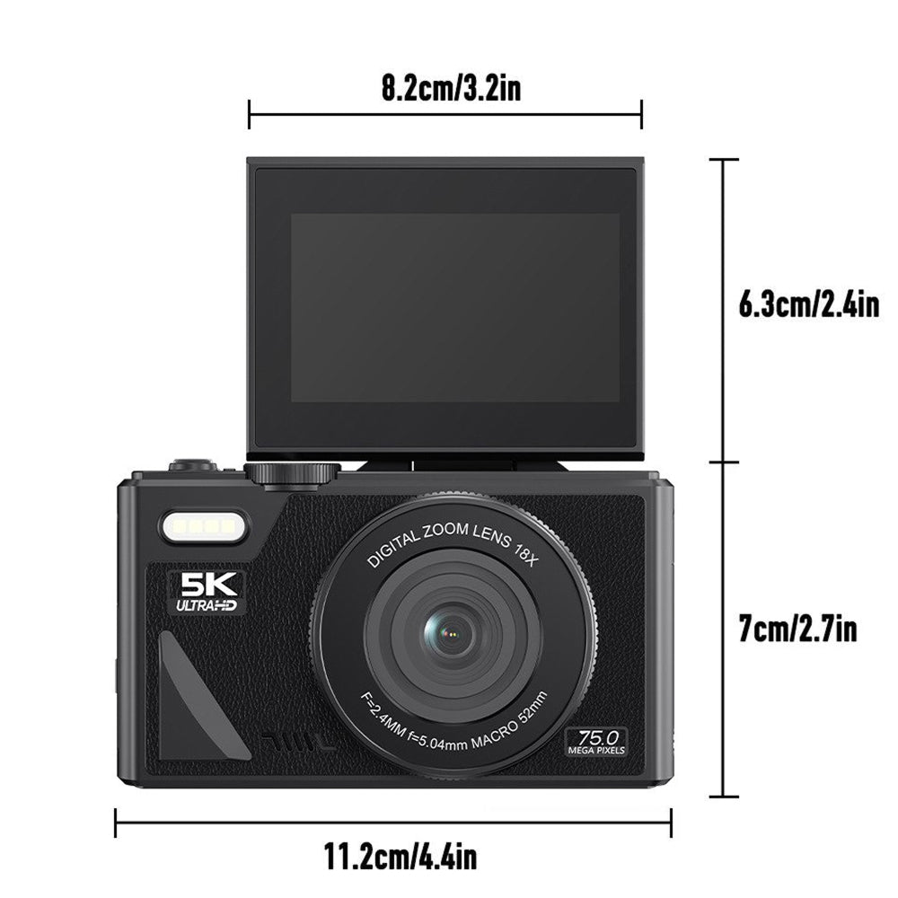 ClikTric 4K Vlog Camera with Flip Screen and WiFi