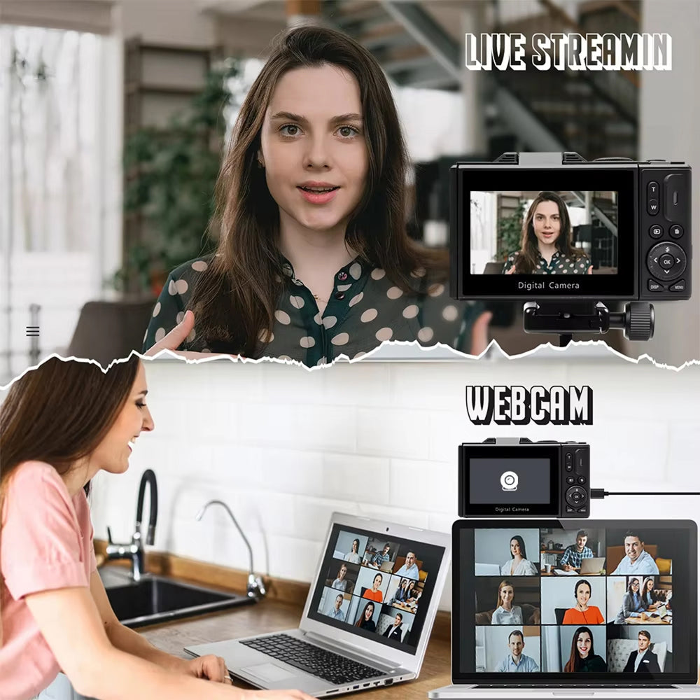 ClikTric 4K Vlog Camera with Flip Screen and WiFi