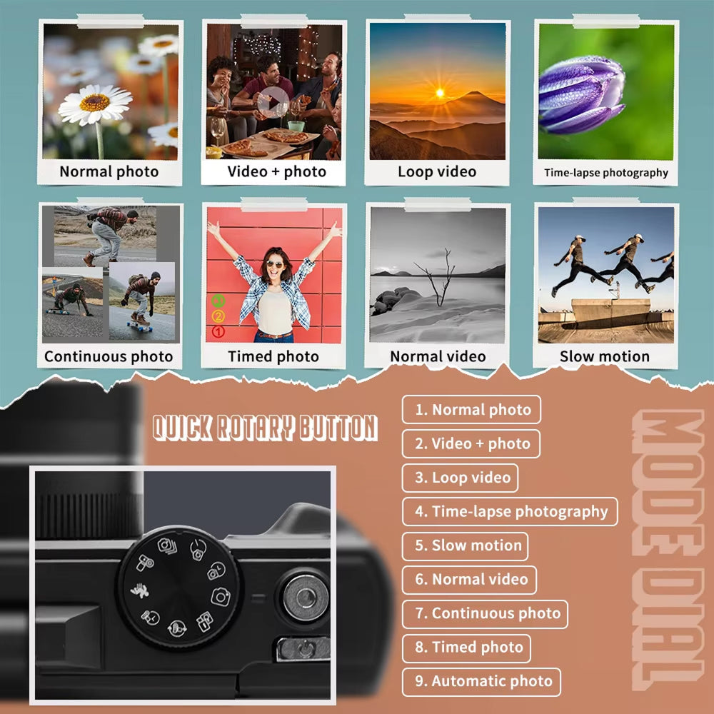 ClikTric 4K Vlog Camera with Flip Screen and WiFi