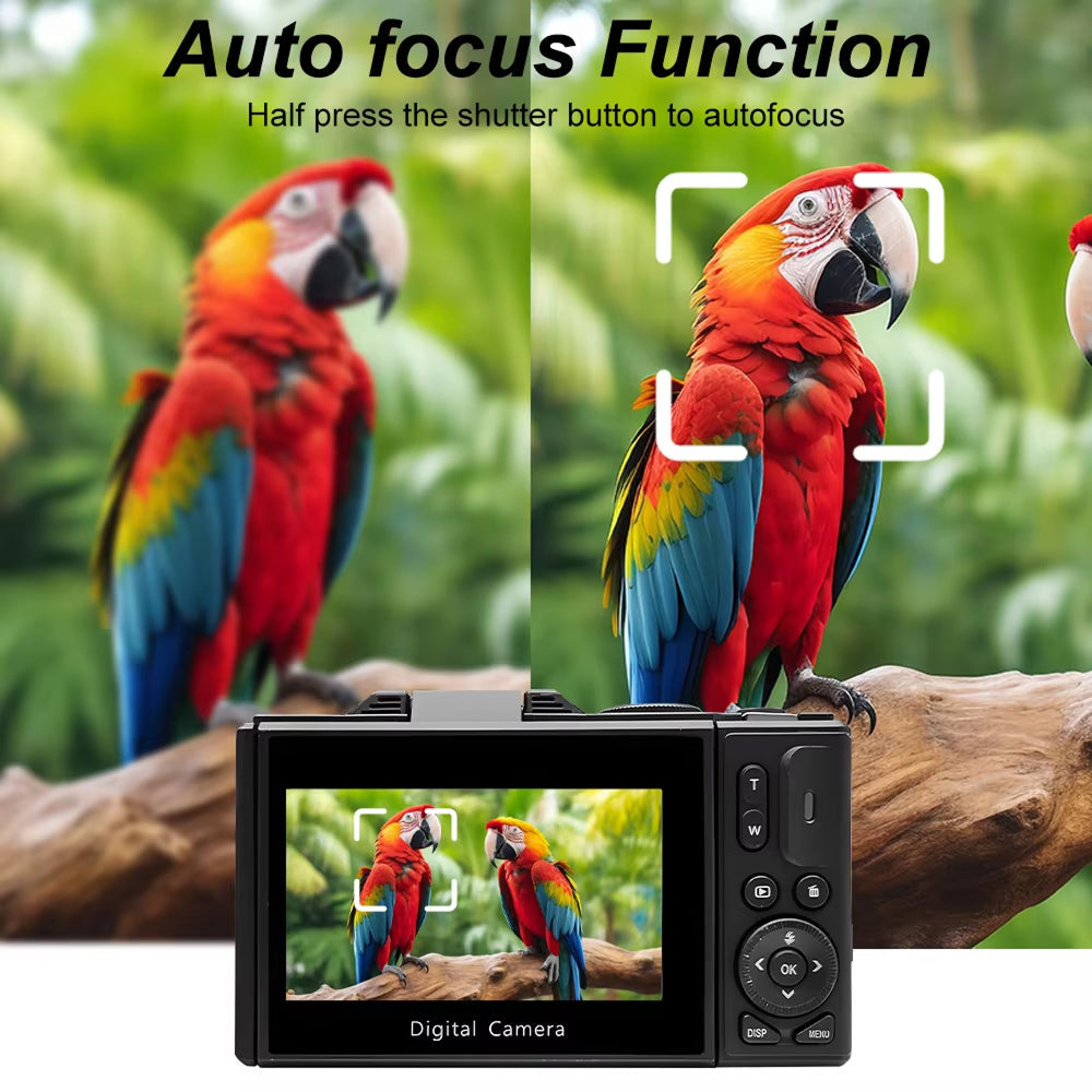 ClikTric 4K Vlog Camera with Flip Screen and WiFi