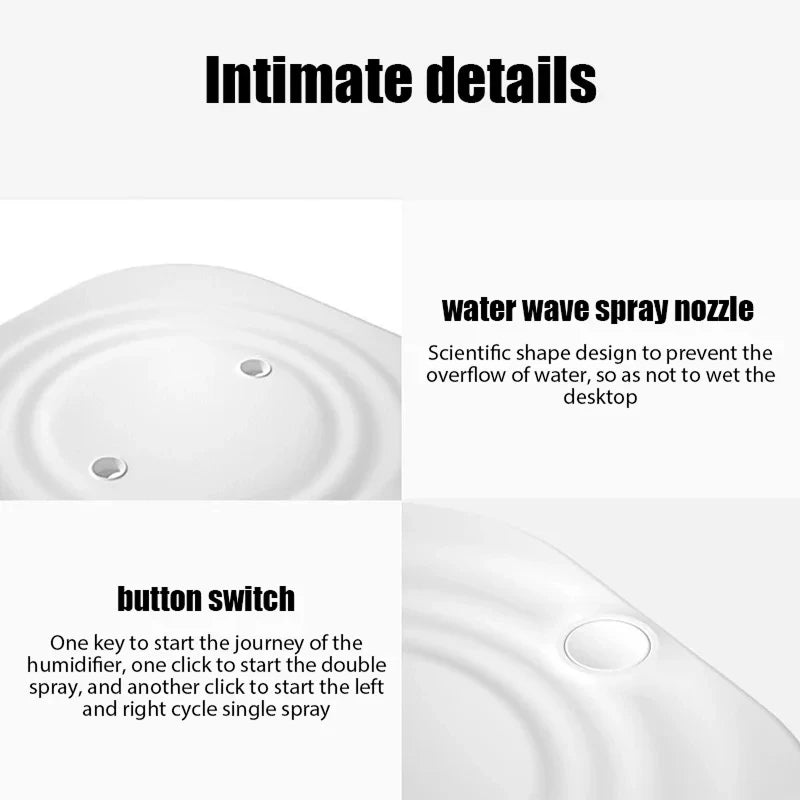 ClouDiaxi 2L Silent Cool Mist Humidifier with Dual Nozzle